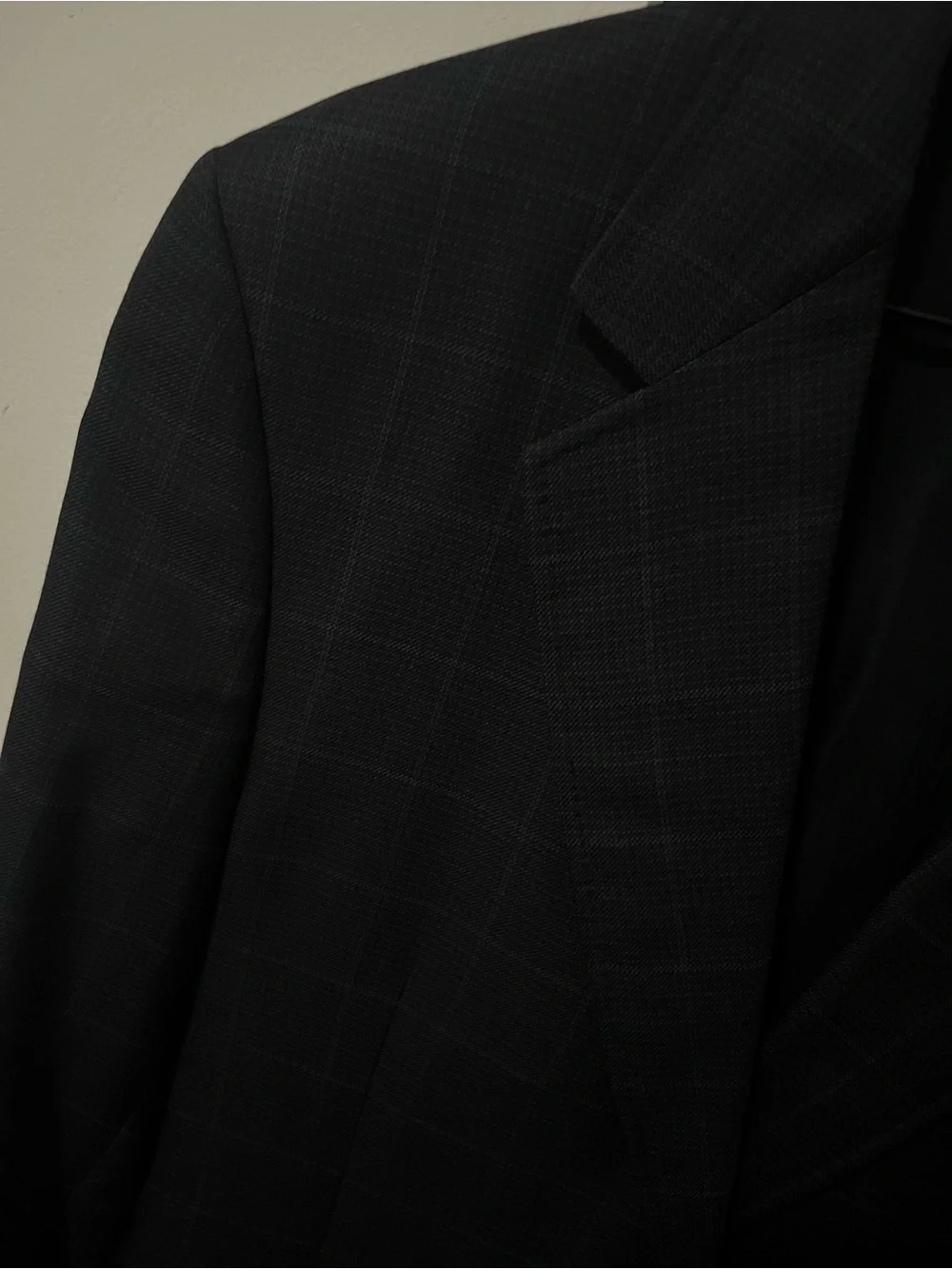Canali Navy Windowpane Wool Silk Sport Coat